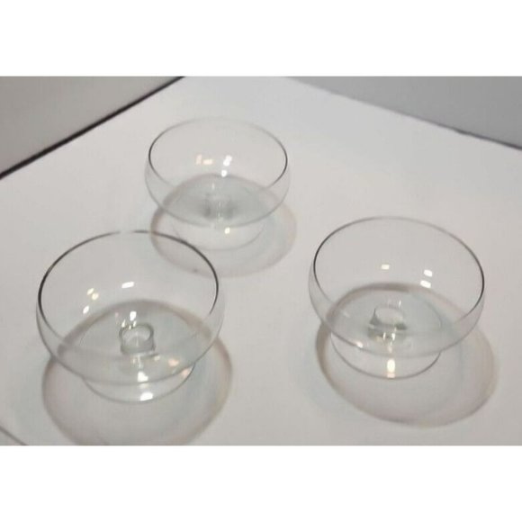 Vtg Glass Ice Cream Cups Set of 3 About 5" by 2.5" - Picture 1 of 6